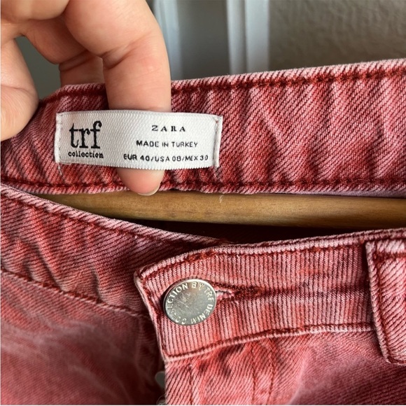 Zara High-Rise Wide leg Cropped Jeans in Rose NWOT - Picture 4 of 4